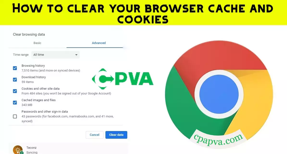 How to clear your browser cache and cookies